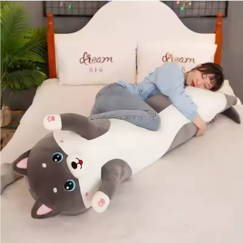 Lovely Husky Body Pillow – Soft Side Sleeping Plush 50–130cm, Gift for Friends & Home Decor - Image 2