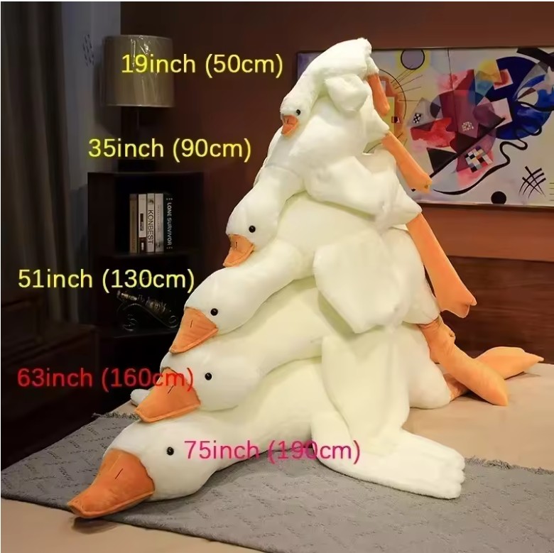 Cute Giant Goose Body Pillow – Soft Side Sleeping Plush, Gift for Girlfriend or Friends (50–160cm) - Image 6